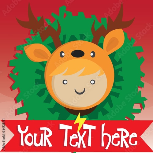 boy in reindeer costume