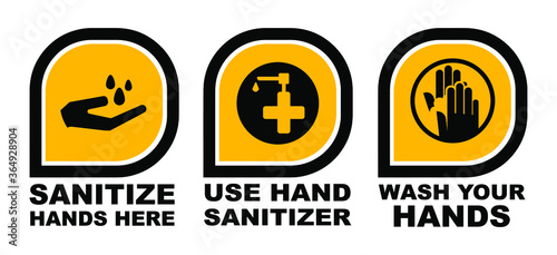 please use hand sanitizer sign	