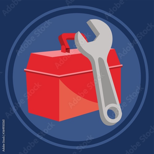 tool box with spanner