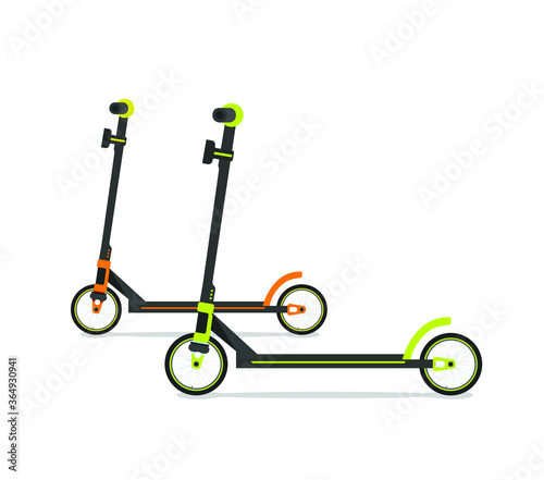 Collapsible Scooter vector isolated on white background