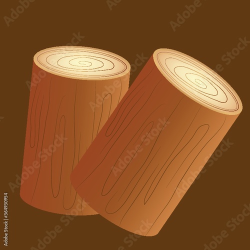 wooden logs