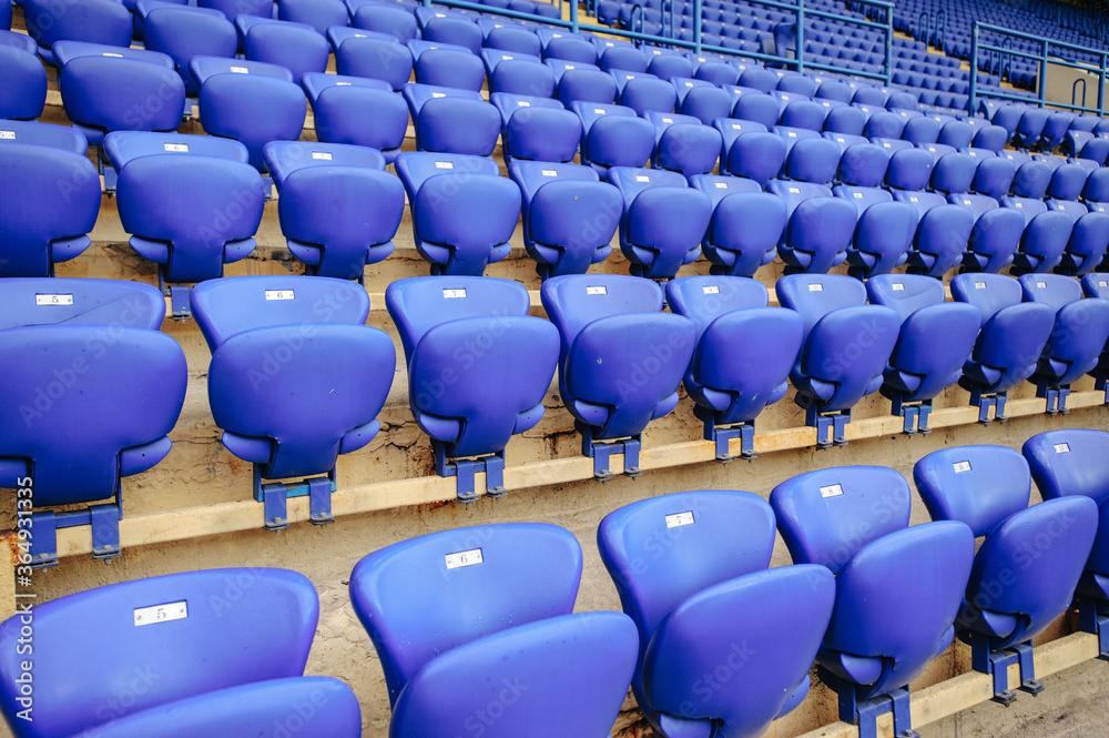 Fototapeta premium Empty blue seats