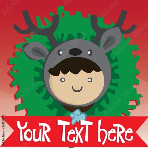 boy in reindeer costume