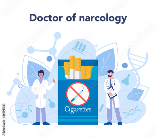 Narcologist concept. Professional medical specialist treat human