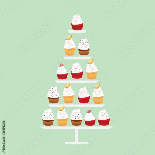 cupcakes on the platter