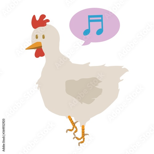 hen with note