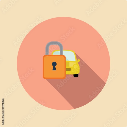 padlock and car