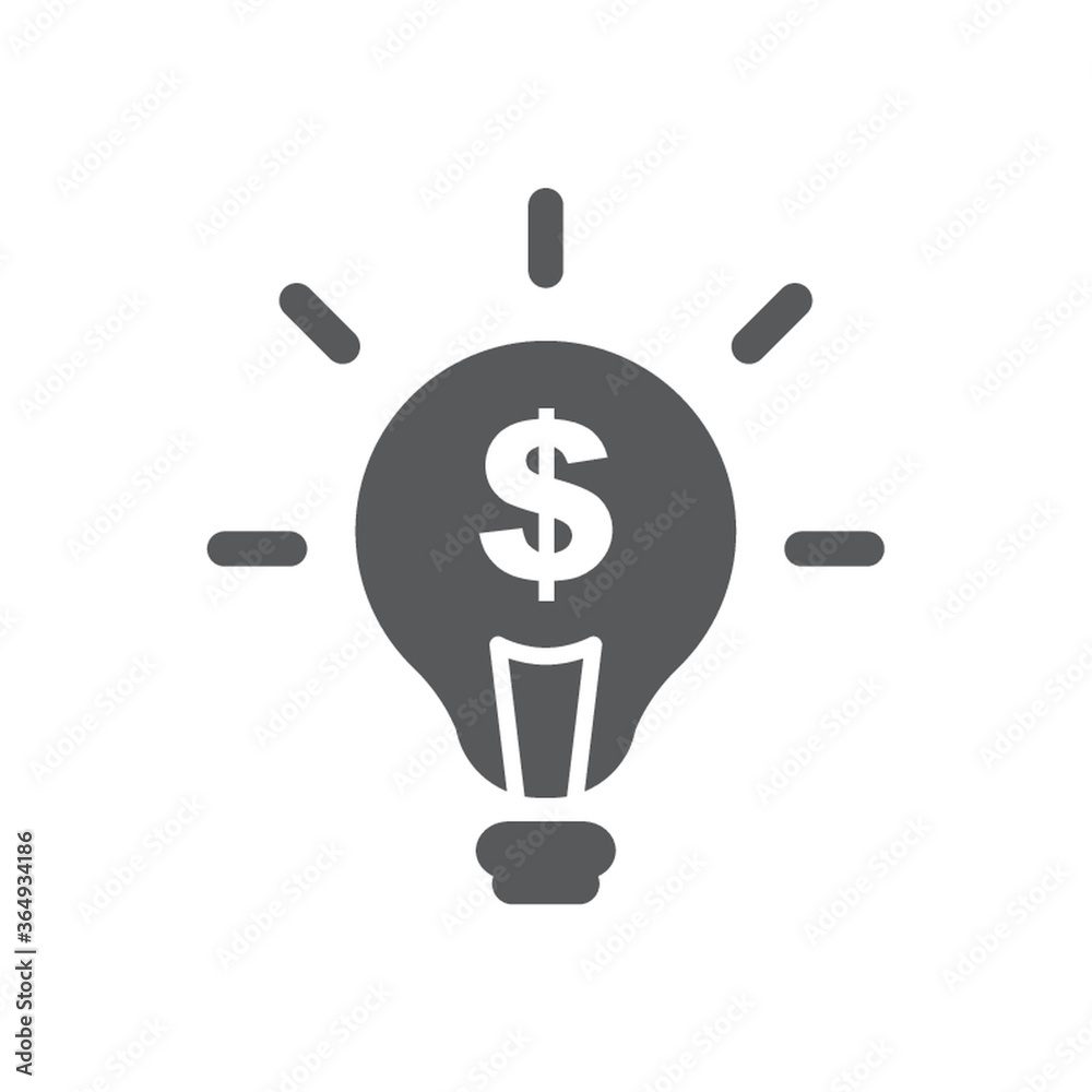 light bulb with dollar sign light bulb with dollar sign