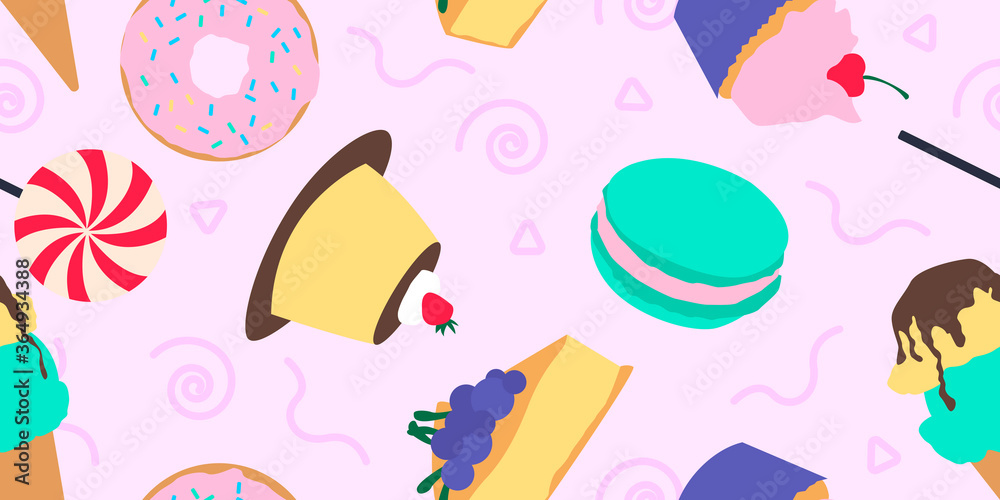 sweets / candy / lolipops pattern illustration sweets / candy / lolipops pattern illustration