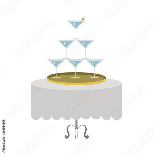 wineglass on table