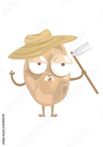 potato holding gardening hoe