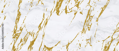 Luxury Gold Marble texture background vector. Panoramic Marbling texture design for Banner, invitation, wallpaper, headers, website, print ads, packaging design template.
