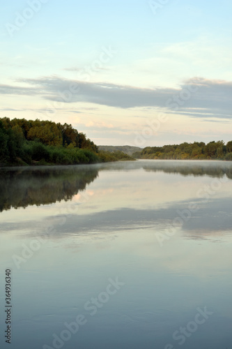 gentle beautiful dawn on a small river © Igor