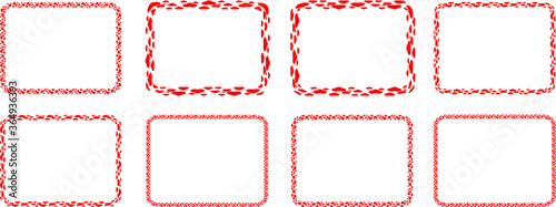 Heart border frame . love design element . vector