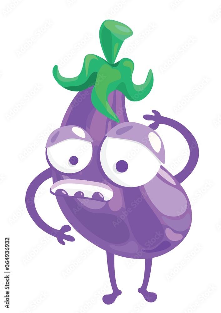 Naklejka premium brinjal character