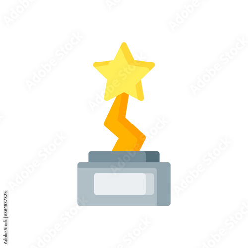trophy icon in flat style isolated on white background. EPS 10