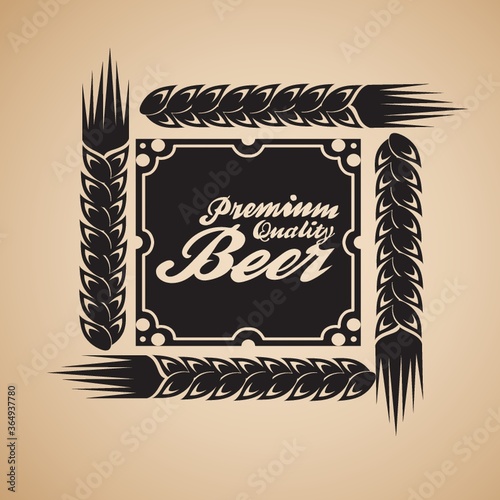 premium quality beer label