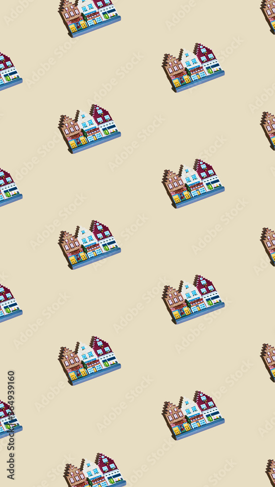 seamless pattern with a yellow background