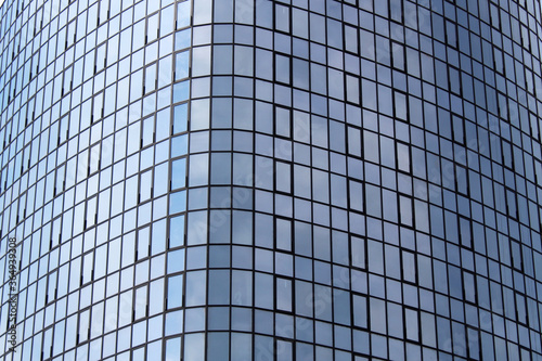 Glass and metal skyscraper, background
