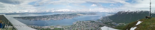 Troms   Panoramic View from Fl  ya Northern Norway