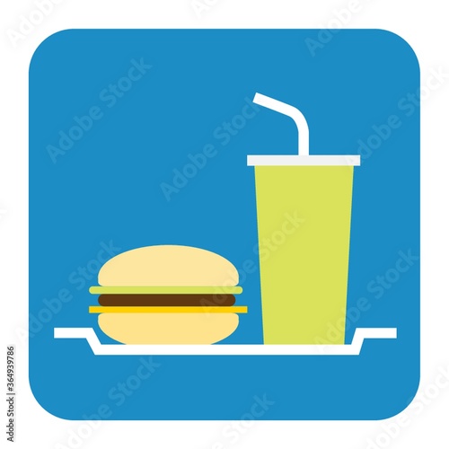 hamburger and drink