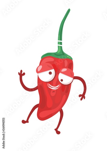 dizzy red chili character