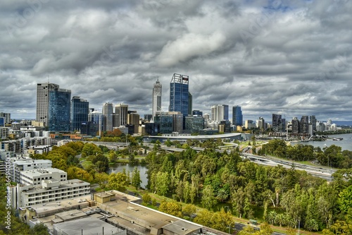 view from the top of the city of perth