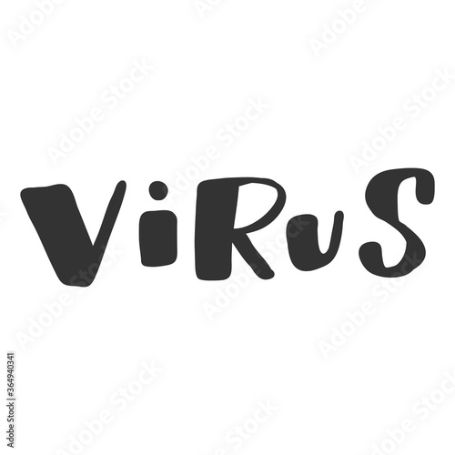 Corona Virus Facts. Covid-19. Sticker for social media content. Vector hand drawn illustration design. 