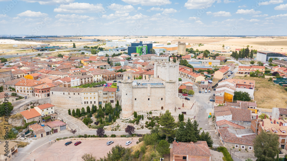 aerial view of traditional spanish town