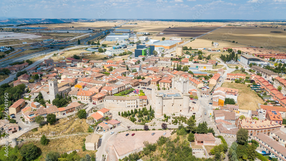 aerial view of traditional spanish town