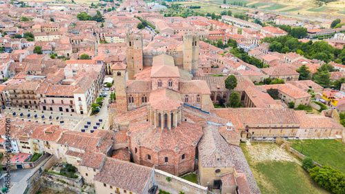 aerial view of siguenza medieval town in guadalajara, Spain © jon_chica