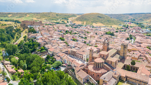 aerial view of siguenza medieval town in guadalajara, Spain photo