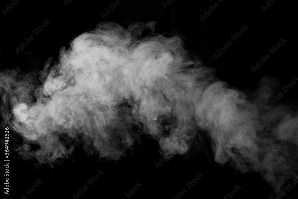 White smoke on a black background. White smoke on a black background.