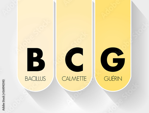 BCG - Bacillus Calmette-Guerin acronym, medical concept background
