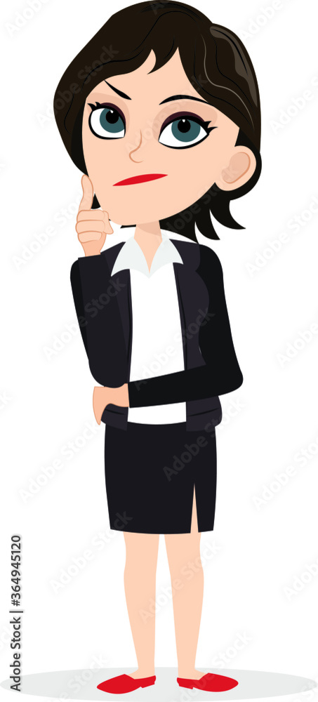 Wonderful amazing beautiful girl wearing business suit skirt thinking very deeply sad unhappy Wonderful amazing beautiful girl wearing business suit skirt thinking very deeply sad unhappy