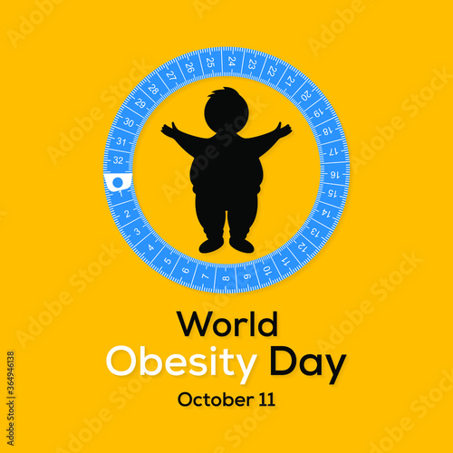 Vector illustration on the theme of World Obesity day observed each year on October 11 across the globe.