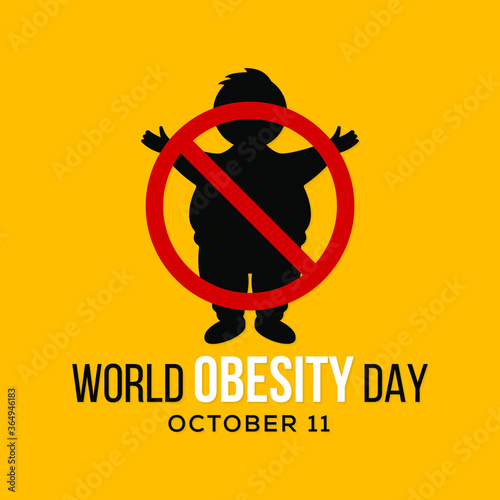 Vector illustration on the theme of World Obesity day observed each year on October 11 across the globe.