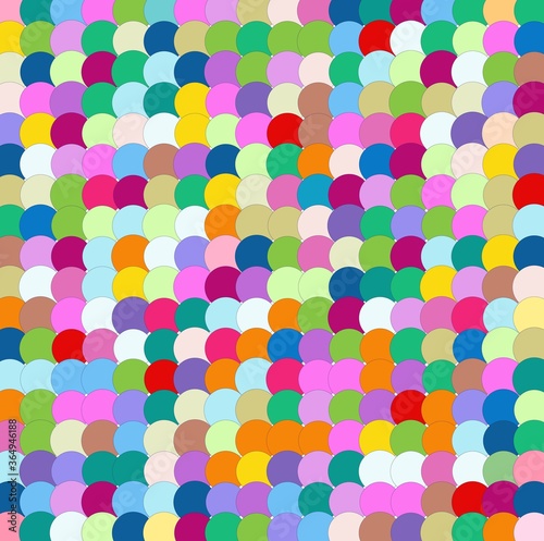 Wallpaper Mural pattern with colorful circles Torontodigital.ca