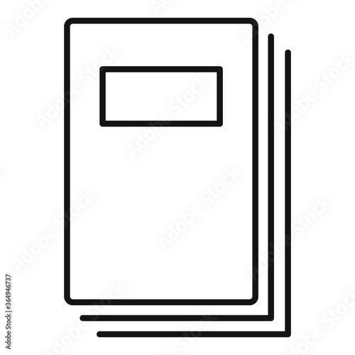 Business catalog icon. Outline business catalog vector icon for web design isolated on white background