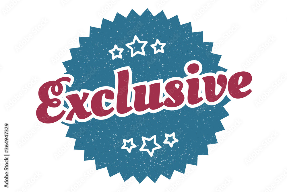 Fototapeta premium exclusive sign. exclusive round vintage retro label. exclusive