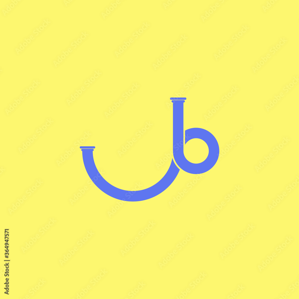 JB logo letter in line style vector. JB logo letter in line style vector.