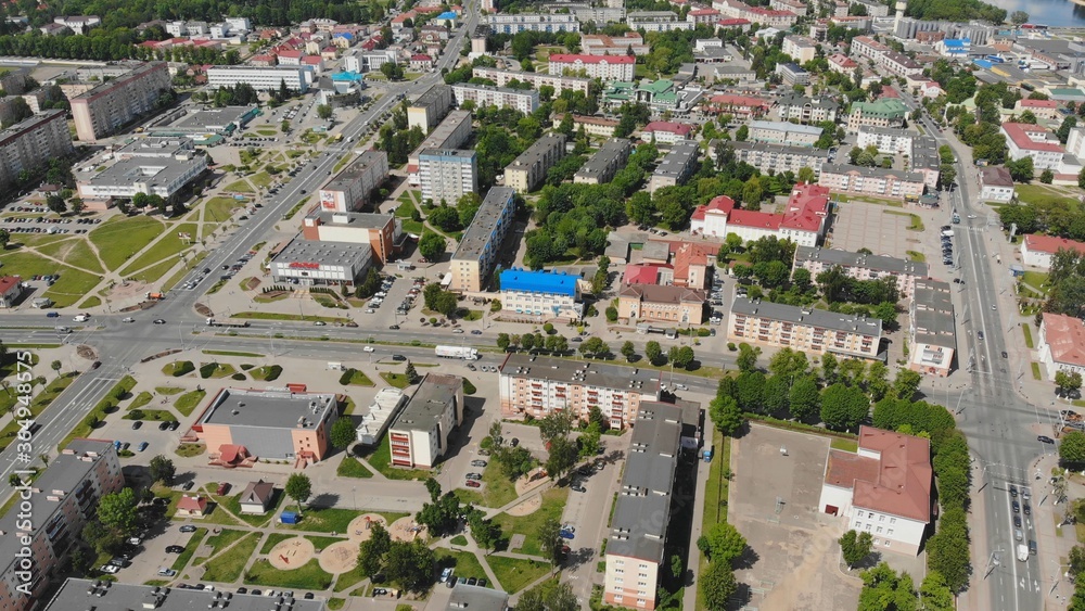 Aerial panorama of the historic city of Lida with a castle. Belarus. Aerial panorama of the historic city of Lida with a castle. Belarus.