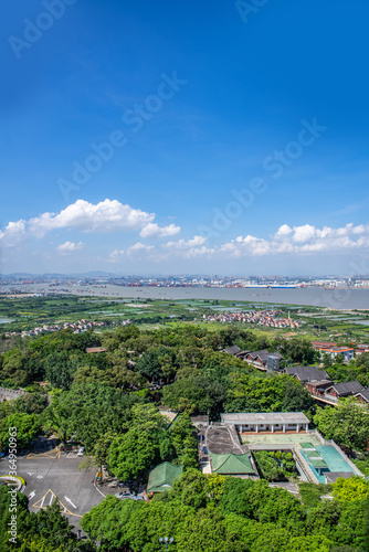Lianhua Mountain, Panyu, Guangzhou, China overlooking the Lion Ocean