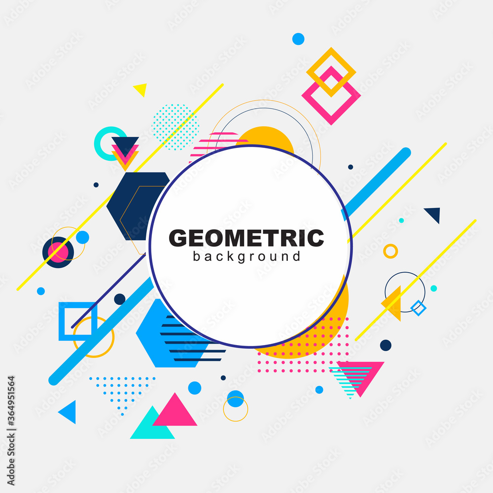 Fototapeta premium Abstract geometric pattern design and background. Use for modern design, cover, template, decorated, brochure, flyer.