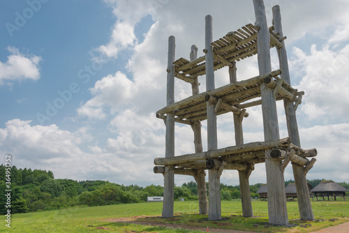 Sannai-Maruyama site in Aomori, Aomori Prefecture, Japan. It is a Jomon period archaeological site, a famous historic site.