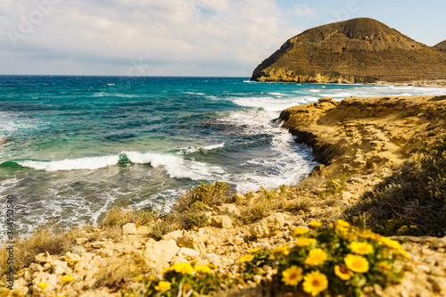 Beach El Playazo, seascape in Spain.