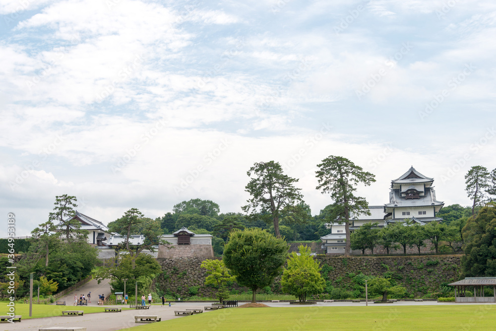 Kanazawa Castle Park in Kanazawa, Ishikawa, Japan. a famous historic site.