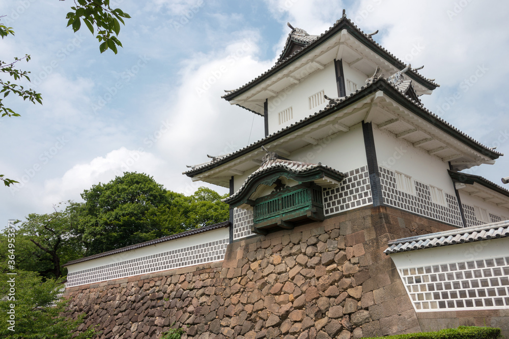 Kanazawa Castle Park in Kanazawa, Ishikawa, Japan. a famous historic site.