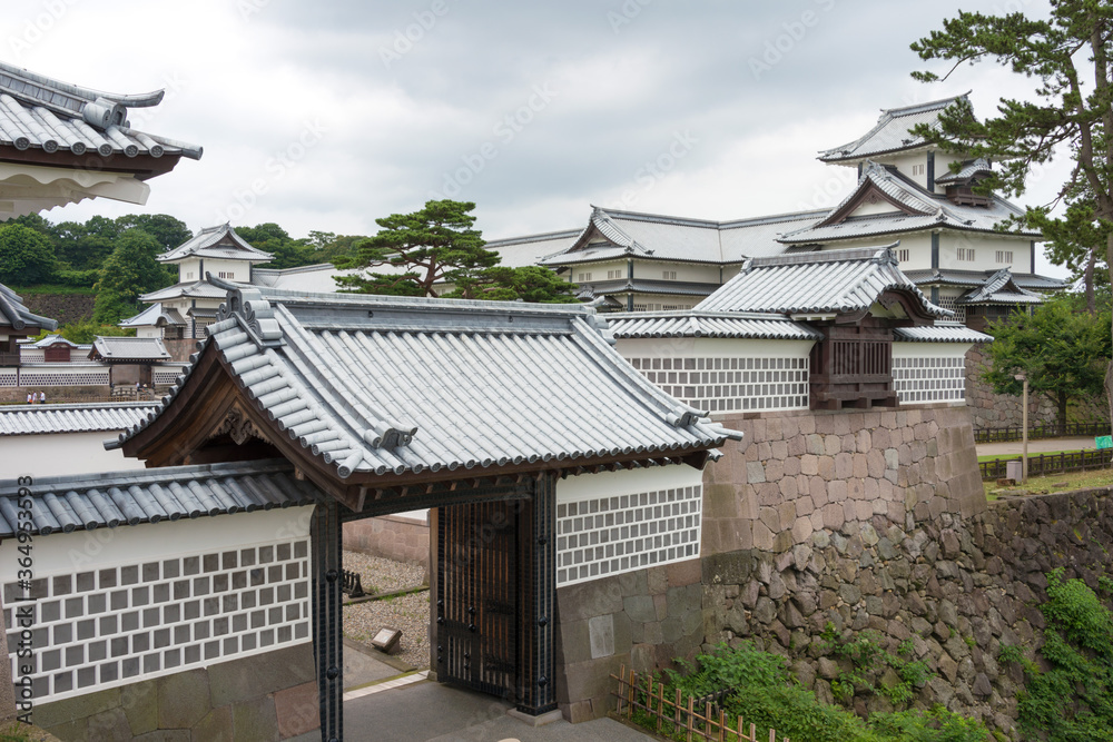 Kanazawa Castle Park in Kanazawa, Ishikawa, Japan. a famous historic site.