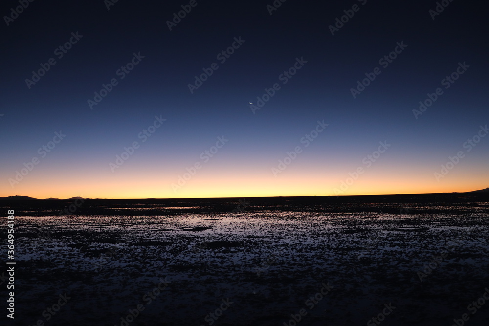 miroir in the salt desert of Uyuni bolivia